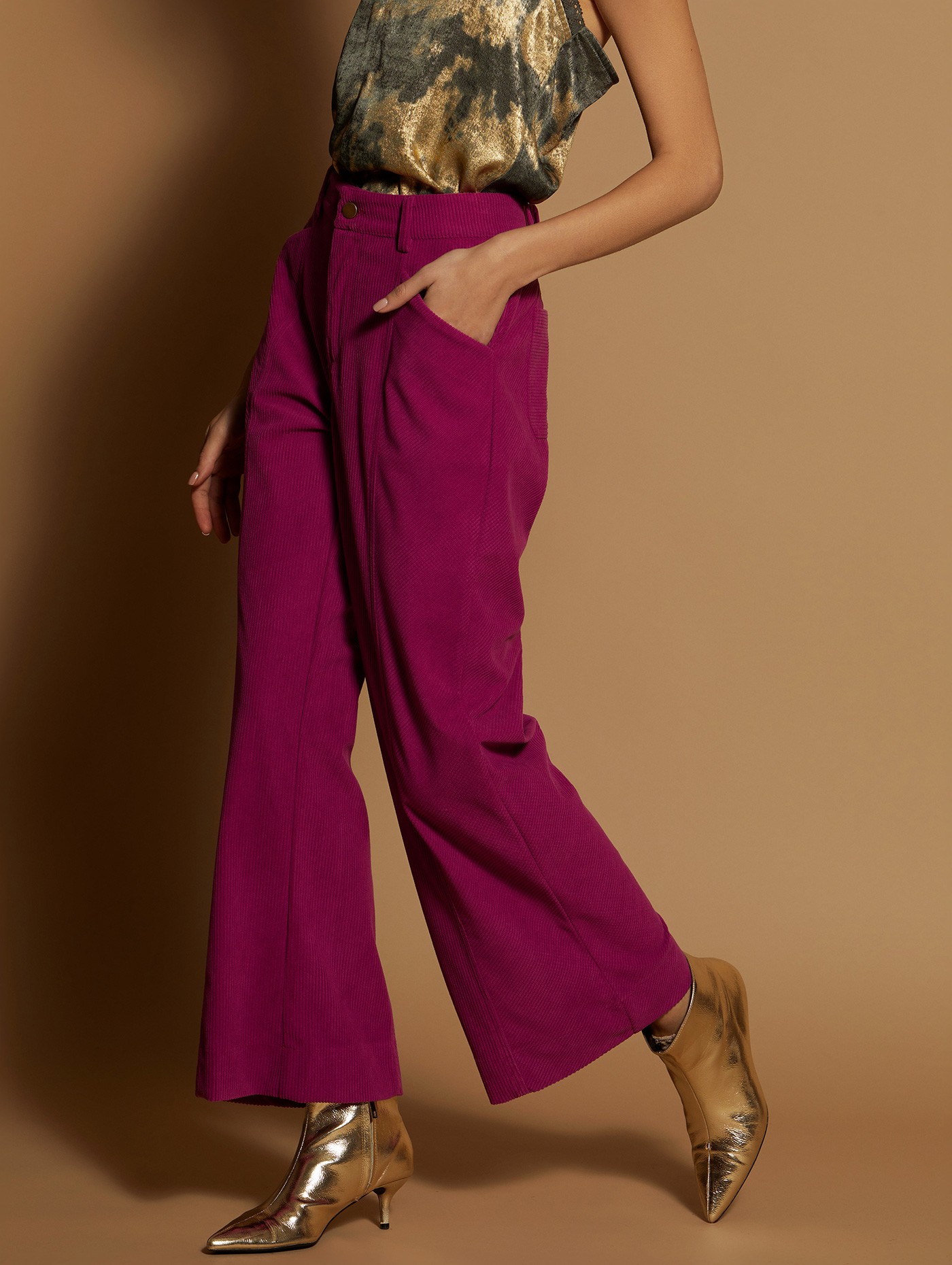 Corduroy palazzo trousers 3