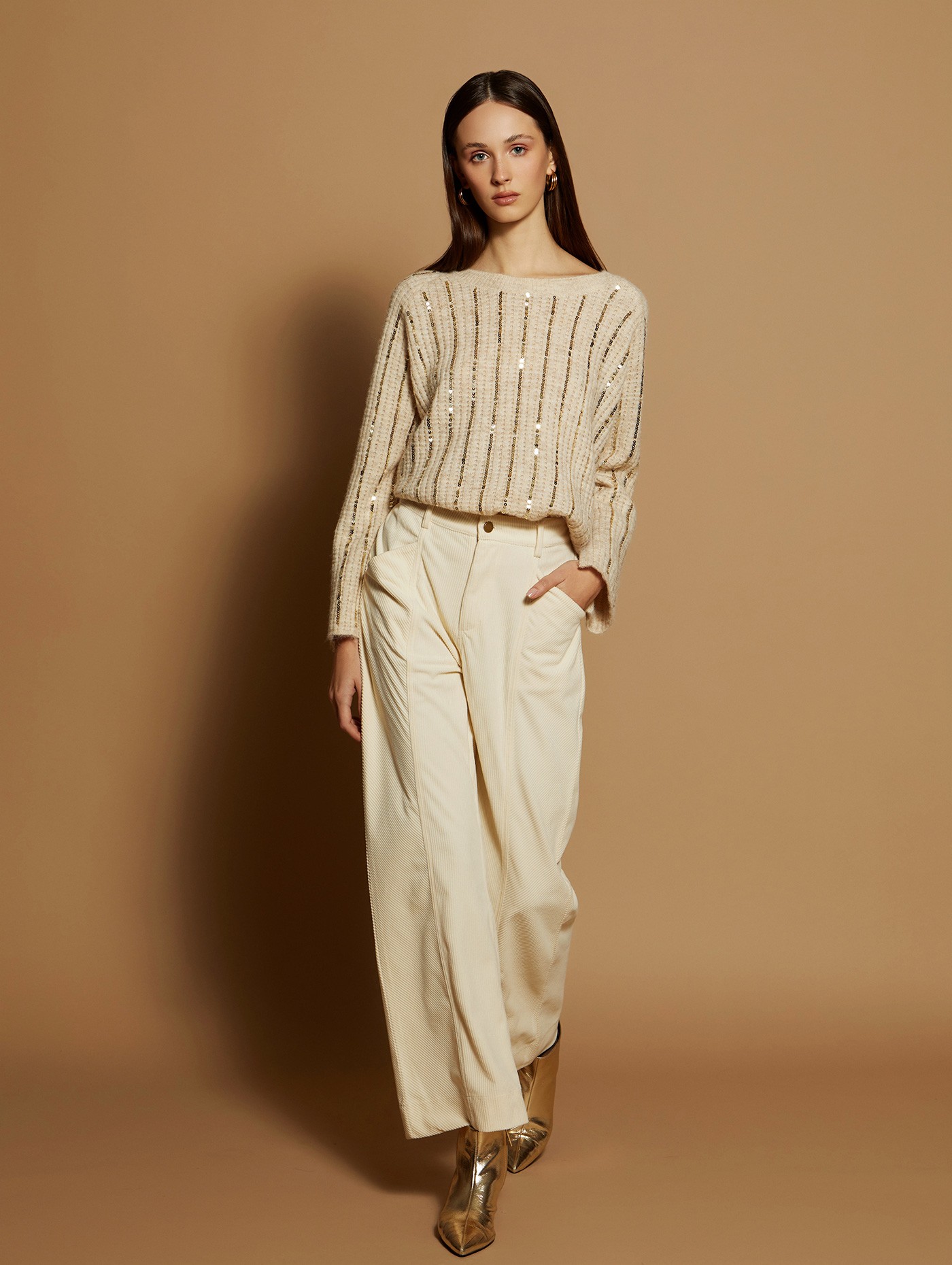 Corduroy palazzo trousers