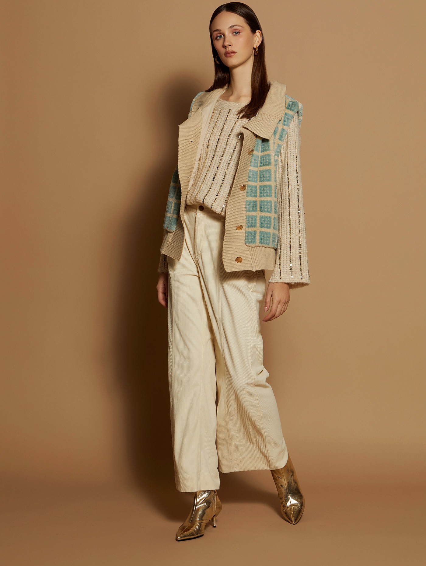 Corduroy palazzo trousers 1