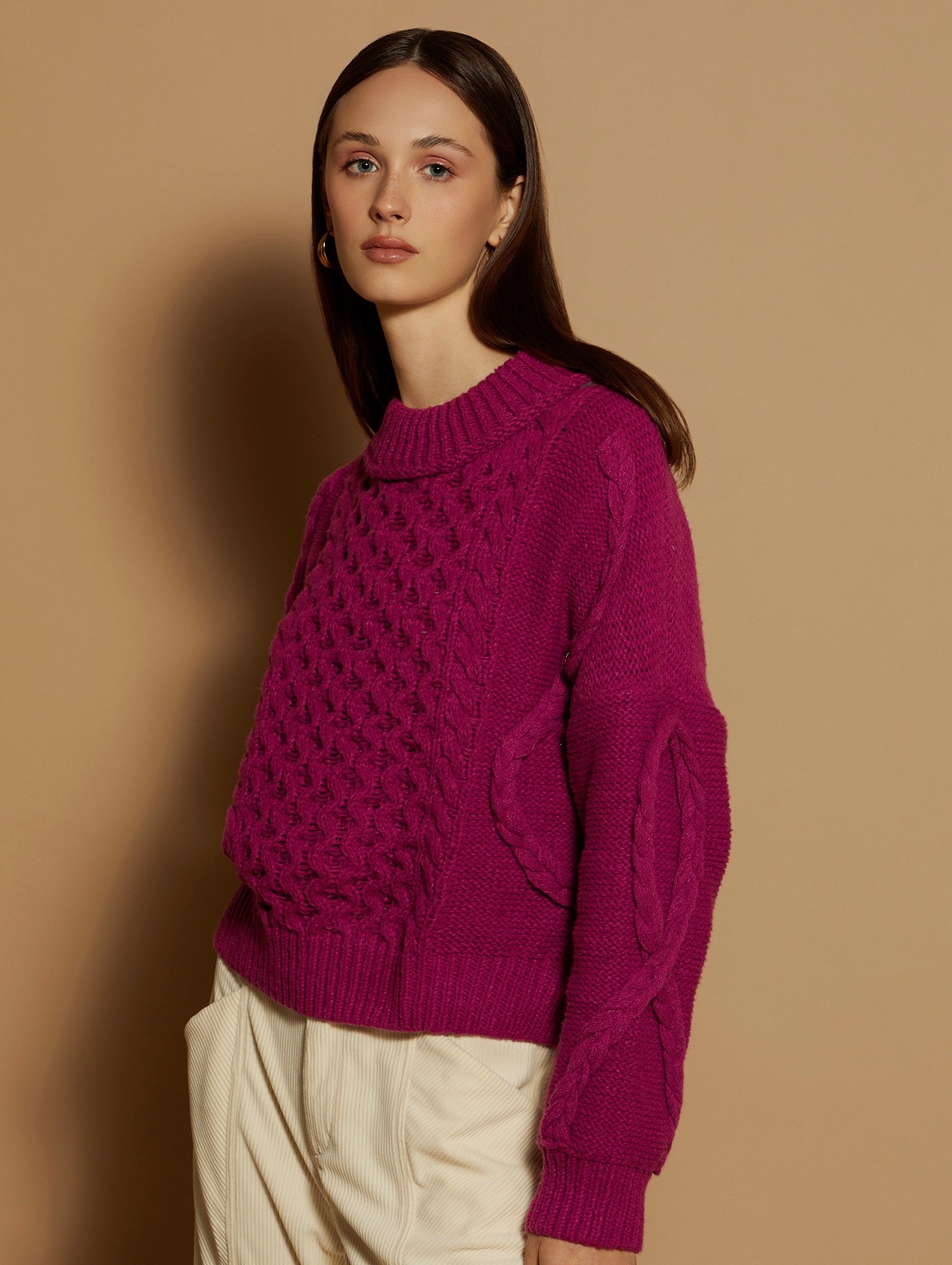 Braided knitted sweater 1