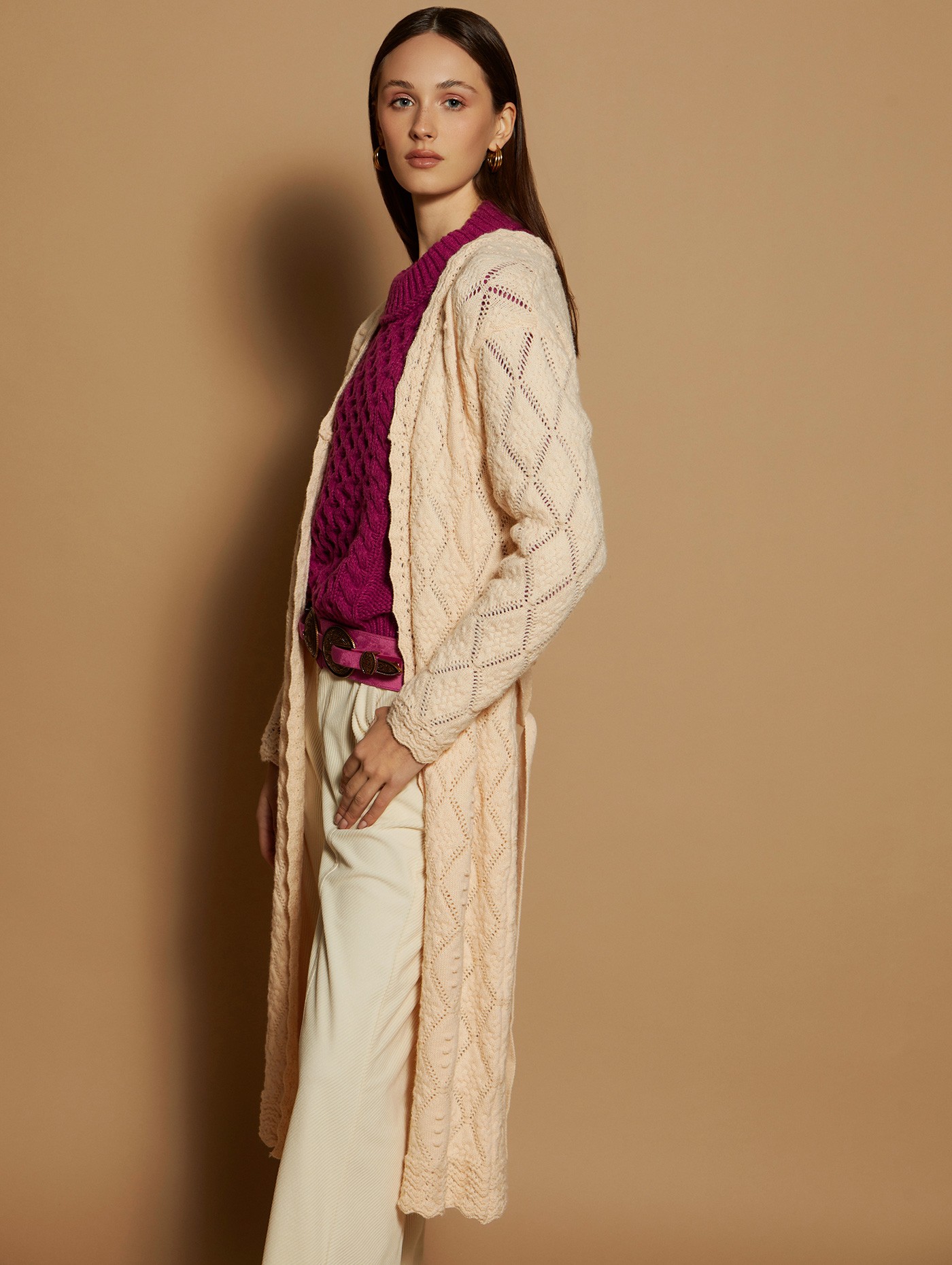 Diamond long cardigan 1