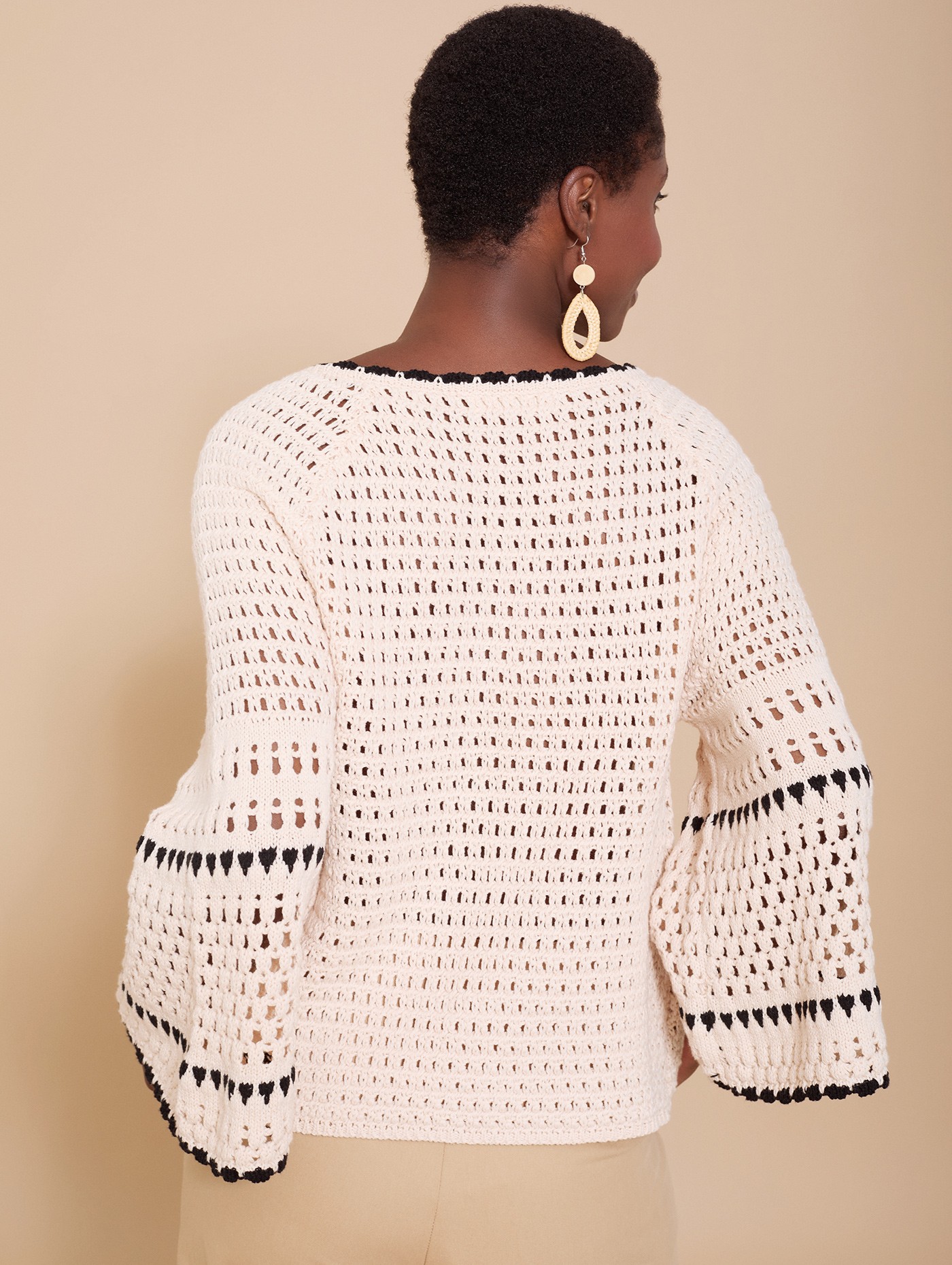 Openwork jumper with contrasts 1